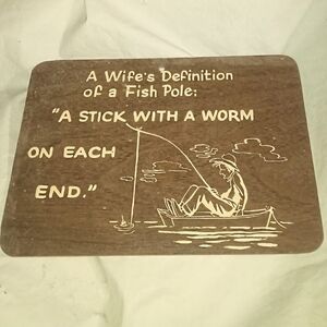 Fish Pole Wall Plaque